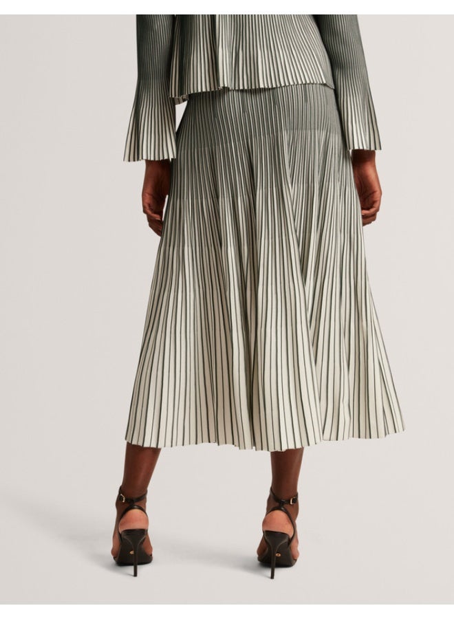 Ted Baker Textured Stripe Knitted Midi Skirt - Image 4