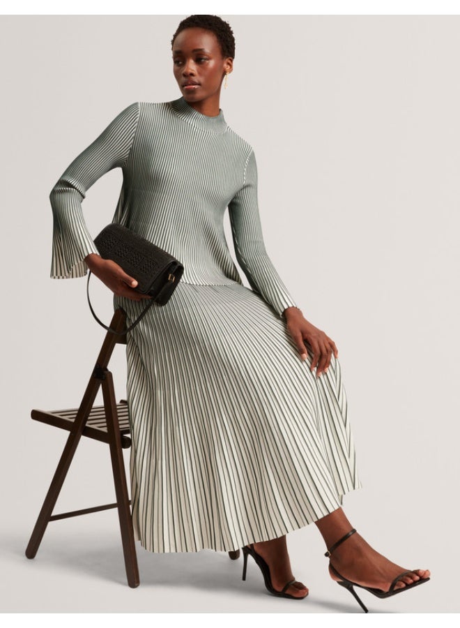 Ted Baker Textured Stripe Knitted Midi Skirt - Image 2