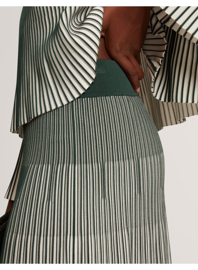 Ted Baker Textured Stripe Knitted Midi Skirt - Image 5