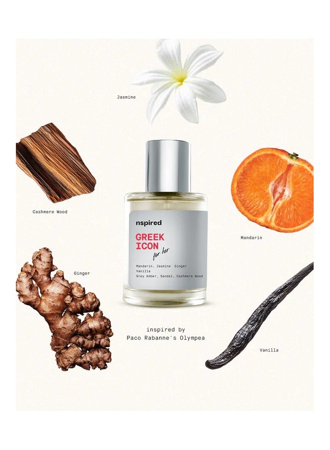 Nspired Beauty Greek Icon EDT for Women – Amber Floral Perfume - Image 1