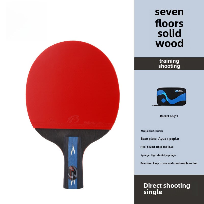 Generic Pro King 5-Star Ping Pong Paddle Pure WoodShort handle 1 Short handle 1