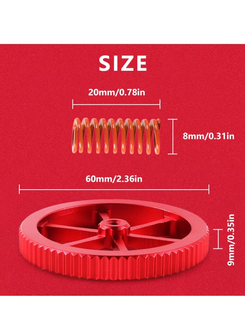 4 Pcs Metal Leveling Nuts and Springs Upgraded Set for Ender 3/3 Pro/3 V2/Ender 3 Neo/Ender 3 V2 Neo/Ender 3 S1/Ender 3 S1 Pro Ender 5 Plus/CR 10 Series 3D Printer Bed Staying Level  - Image 4