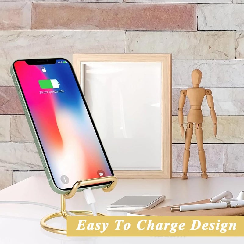 Climberty ® Visiting Card Holder for Men, Business Card Holder for Desk, Versatile Phone Stand, 30-40 Card Capacity, Gold Finish, Professional Card Display Organizer for Modern Office Decor (1 Pcs) - Image 4