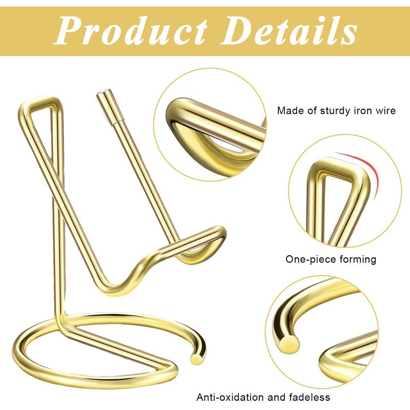 Climberty ® Visiting Card Holder for Men, Business Card Holder for Desk, Versatile Phone Stand, 30-40 Card Capacity, Gold Finish, Professional Card Display Organizer for Modern Office Decor (1 Pcs) - Image 3