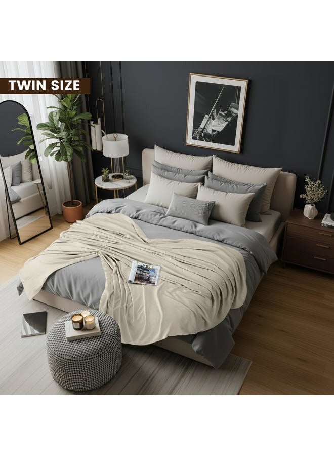 Utopia Bedding Twin Size Waffle Blanket Soft Lightweight Breathable Cotton Blend Bed Blanket for All Seasons Luxury Throws for Bed Couch and Sofa (Khaki) - Image 2