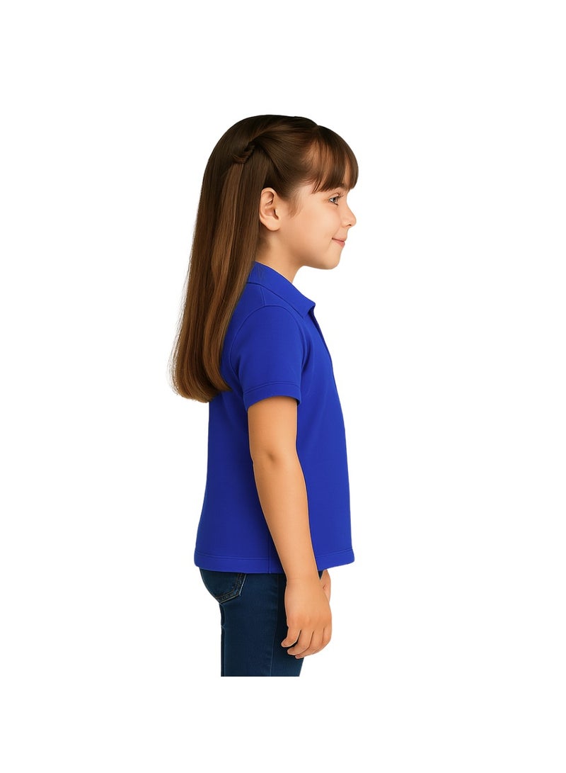 برينت شوب فور مي تي شيرت بولو للأطفال البنات 230 جرام في المتر المربع من القطن الخالص الألوان الأساسية - Image 4