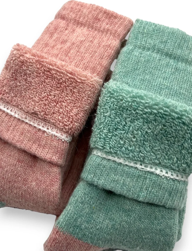Ciho Socks Premium 2 Pairs Women's Alpaca Wool Soft Washable Norwegian Type Thermal Socket Socks