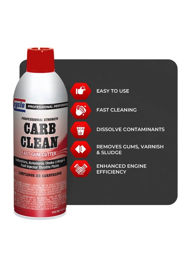 CYCLO Carb Clean Fast Gum Cutter 354g – Carburetor Cleaner Spray Fuel Injector Throttle Body Cleaner Carbon Deposit Remover Automotive Engine Cleaner - Image 4