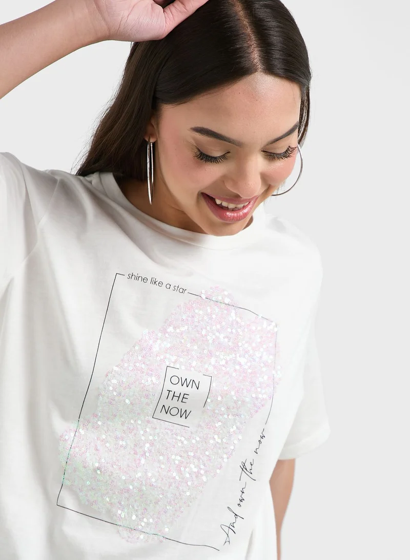 Ginger Embellished Graphic T-Shirt