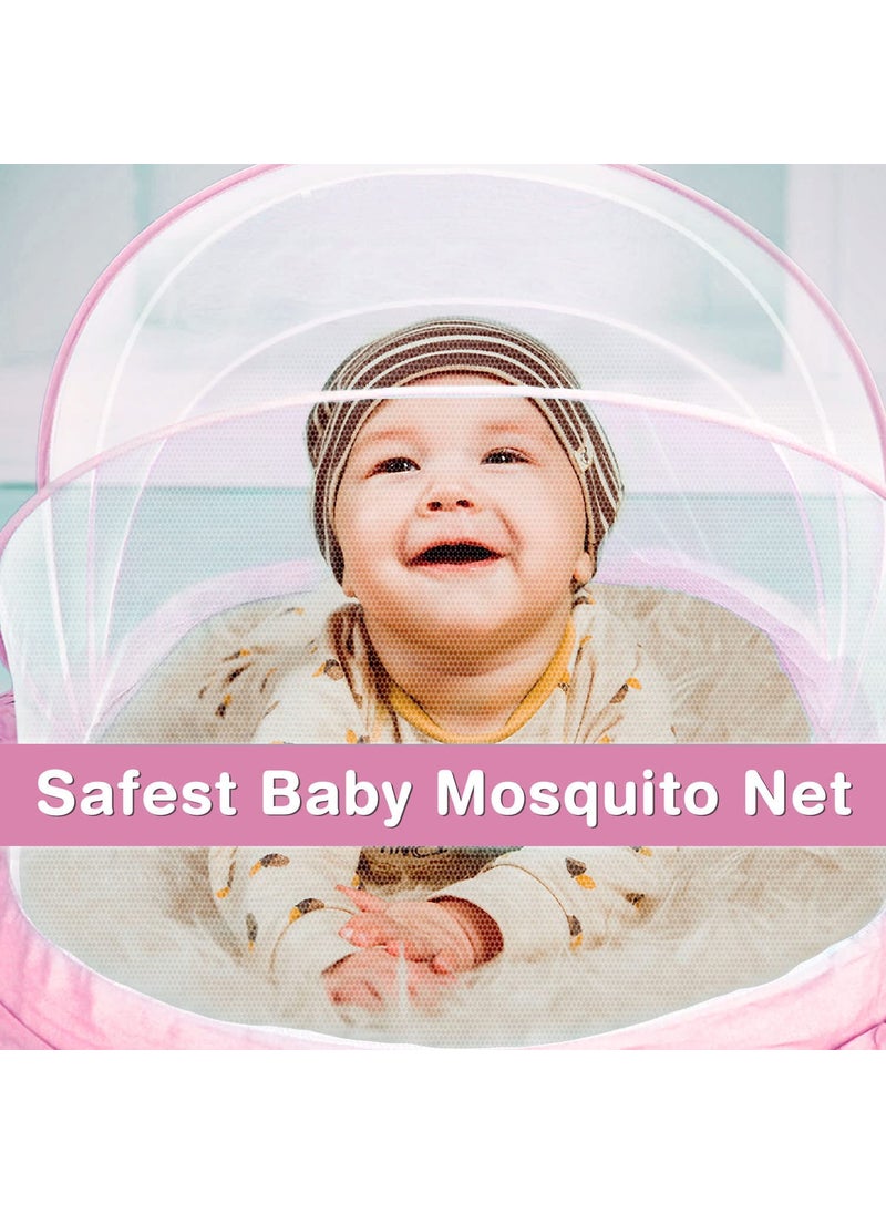 SUNBEET - SUNBEET Foldable Baby Mosquito Net Bottomless Net for Infants for Safe Easy Use Ensures Your Babys Safe Sleep 135 x 65 x 65cms for Babies Toddlers - Image 1