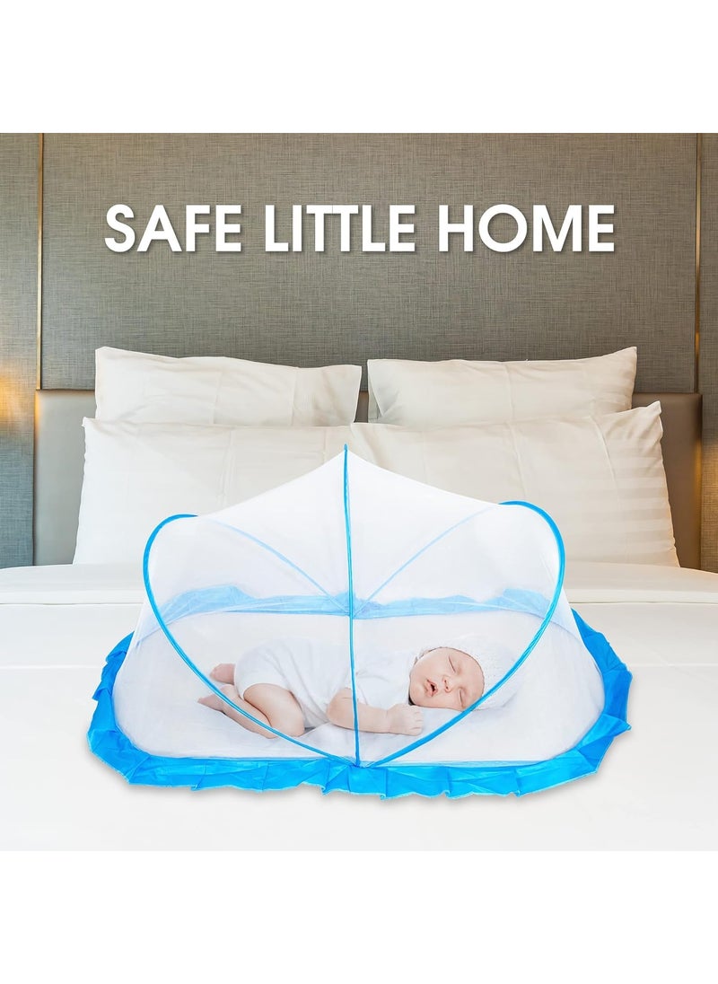 SUNBEET - SUNBEET Foldable Baby Mosquito Net Bottomless Net for Infants for Safe Easy Use Ensures Your Babys Safe Sleep 135 x 65 x 65cms for Babies Toddlers - Image 1