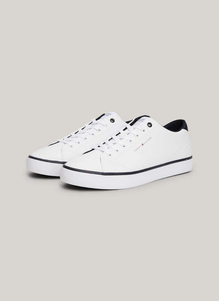 TOMMY HILFIGER ESSENTIAL LEATHER PLATFORM TRAINERS  - Image 4