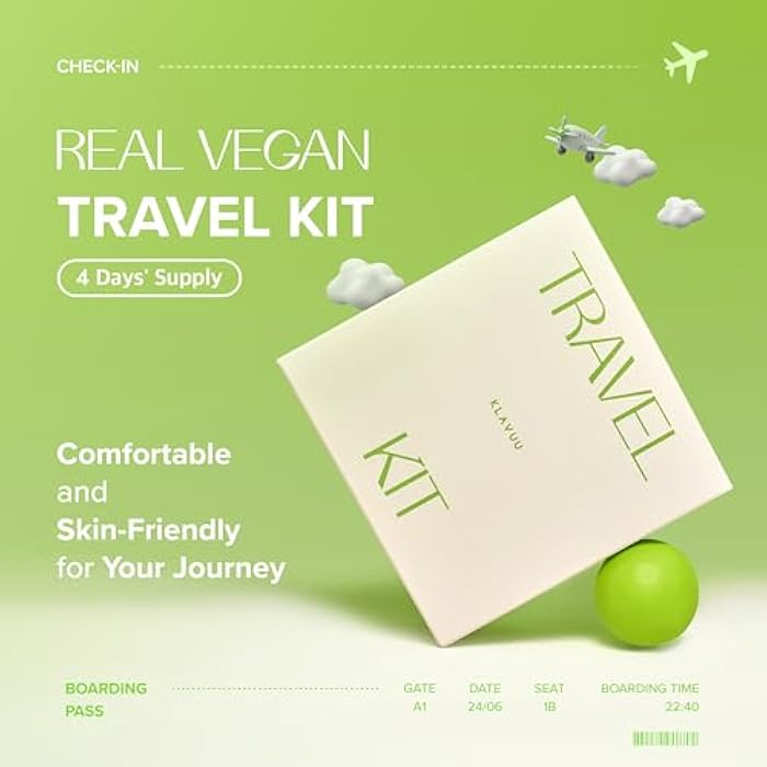 KLAVUU TRAVEL KIT – 4-Step Korean Skincare Set with Collagen Ampoule, Cream, Cleansing Pads & Foam | Travel Size Gift Set | Vegan | Mini K-Beauty Trial Kit - Image 2