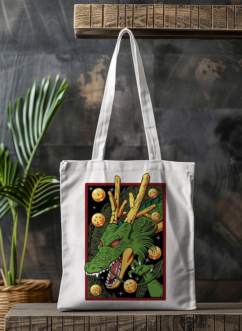 LOWHA Polyester Tote Bag with Shoulder Straps and Dragon Ball Anime Pattern - Image 3
