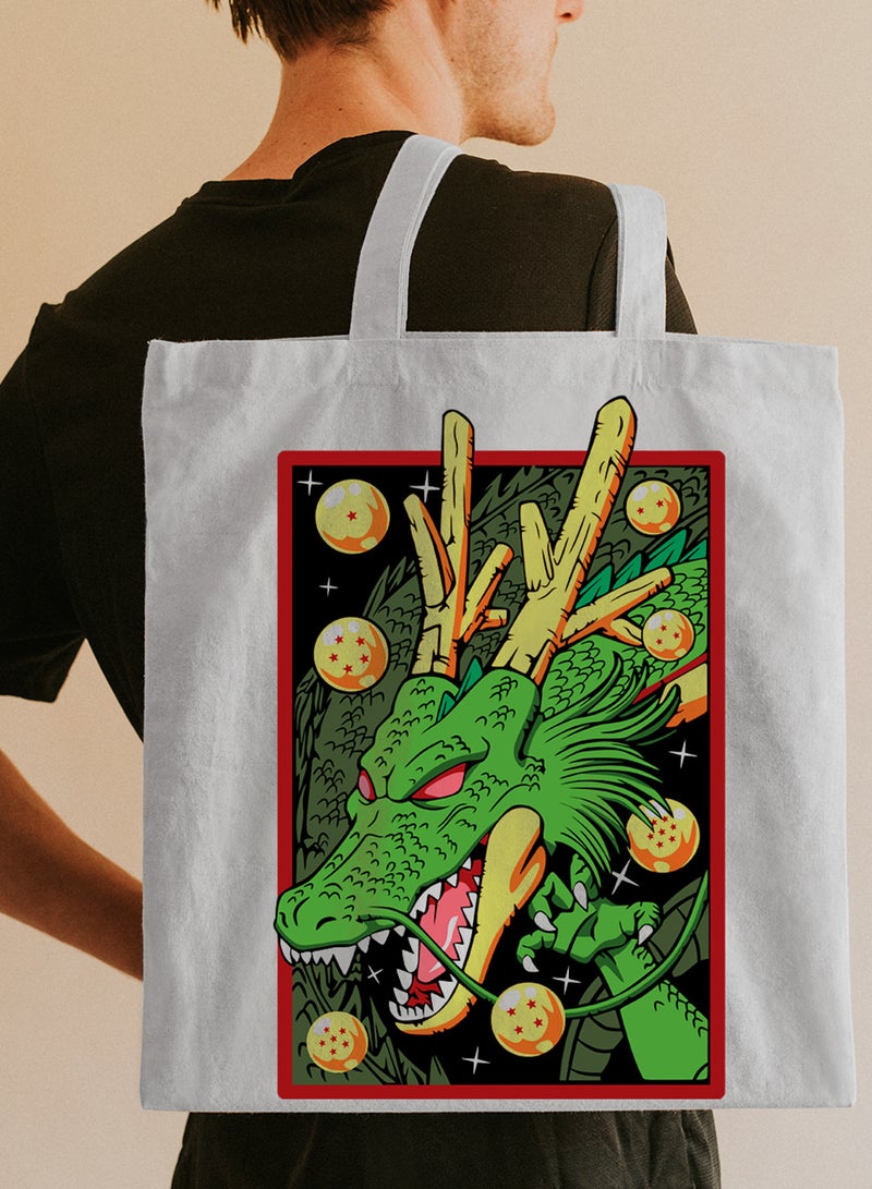 LOWHA Polyester Tote Bag with Shoulder Straps and Dragon Ball Anime Pattern - Image 2