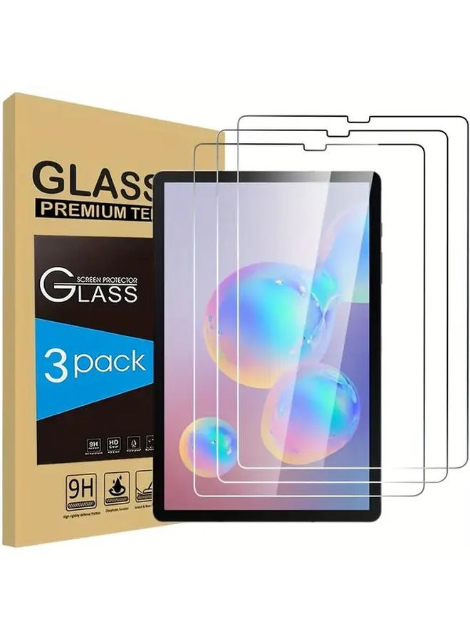 Galaxy Tab S6 Lite S5e S6 10.5 Inch 2019 واقي شاشة زجاجي متميز 3 قطع مضاد للتوهج ومقاوم للبصمات - Image 1
