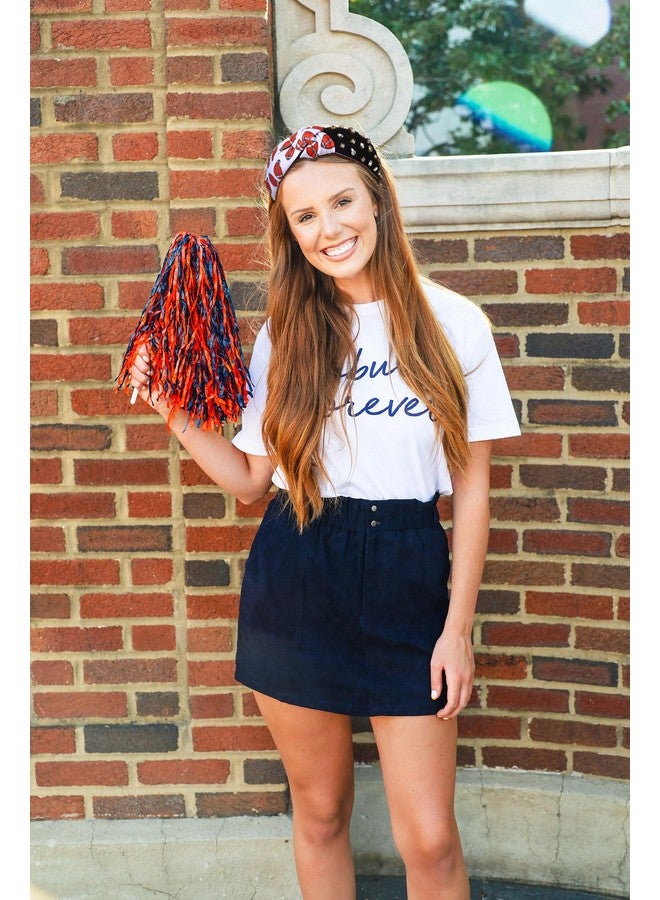 CEALXHENY أربطة رأس يوم المباراة كرة القدم البيسبول أربطة رأس للنساء مزينة بالأحجار الكريمة أربطة رأس معقودة مزينة بالأحجار اللامعة أربطة رأس عريضة مزينة برباط علوي للرياضة إكسسوارات شعر يوم المباراة - Image 3