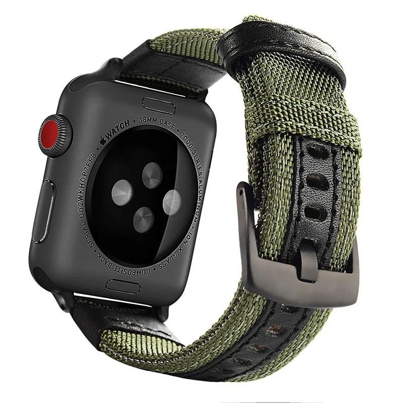 Bluejw Replacement 20mm/22mm Nylon Leather Watch Strap for Samsung Galaxy Watch, Huawei GT2 Pro, Jeep S3, Xiaomi Smart Watch – Durable Comfortable Band Compatible with 20mm & 22mm Lugs - Image 4