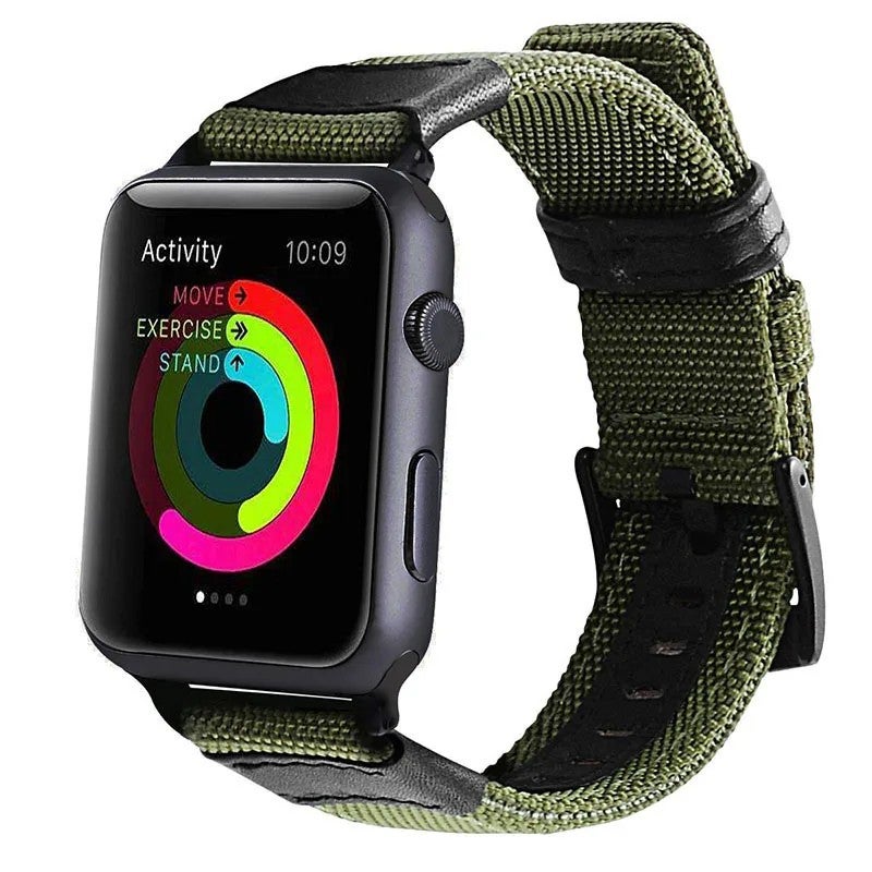 Bluejw Replacement 20mm/22mm Nylon Leather Watch Strap for Samsung Galaxy Watch, Huawei GT2 Pro, Jeep S3, Xiaomi Smart Watch – Durable Comfortable Band Compatible with 20mm & 22mm Lugs - Image 3