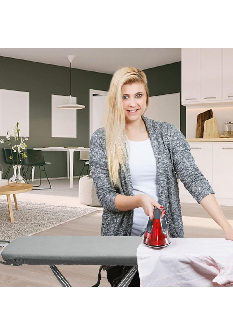 MarlaMall Ironing Board 110x33cm, Folding Ironing Stand with Jumbo Iron Rest, Heavy Sturdy Metal Frame Legs Iron Stand, Ironing Board Adjustable Height for Home Laundry Room or Dorm Use - Image 3
