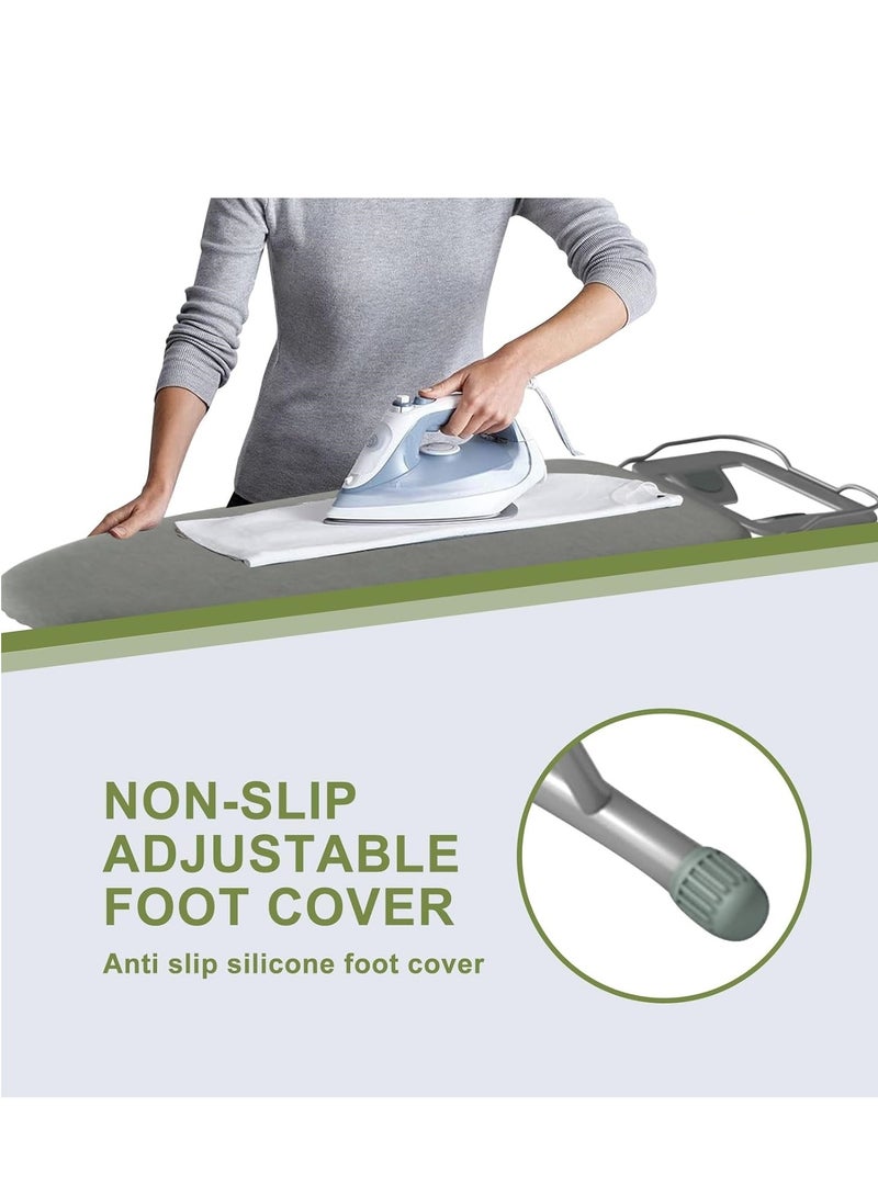 MarlaMall Ironing Board 110x33cm, Folding Ironing Stand with Jumbo Iron Rest, Heavy Sturdy Metal Frame Legs Iron Stand, Ironing Board Adjustable Height for Home Laundry Room or Dorm Use - Image 5