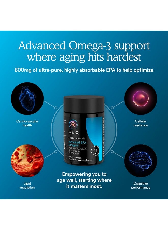 MitoQ Advanced EPA Omega-3 - High-Purity 800mg EPA Fish Oil Supplement | with Vitamin K2, D3, E | Cardiovascular, Brain, Cellular Support | No Fishy Aftertaste | 60 Softgels - Image 4
