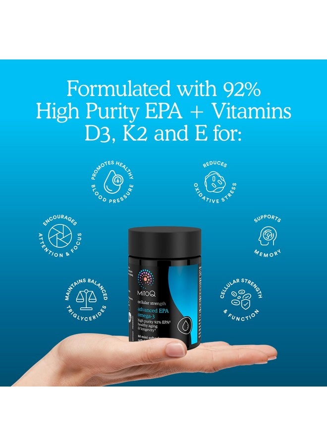 MitoQ Advanced EPA Omega-3 - High-Purity 800mg EPA Fish Oil Supplement | with Vitamin K2, D3, E | Cardiovascular, Brain, Cellular Support | No Fishy Aftertaste | 60 Softgels - Image 5