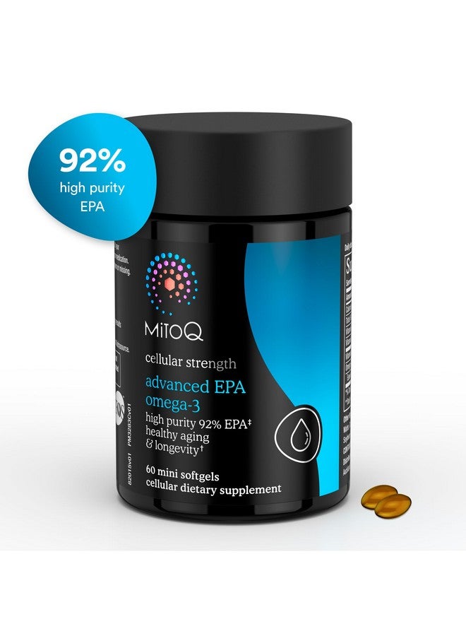 MitoQ Advanced EPA Omega-3 - High-Purity 800mg EPA Fish Oil Supplement | with Vitamin K2, D3, E | Cardiovascular, Brain, Cellular Support | No Fishy Aftertaste | 60 Softgels - Image 2