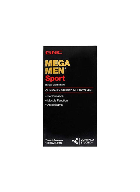GNC Mega Men Sport Daily Multivitamin for Performance, Muscle Function, and General Health -180 Count