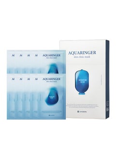 LEADERS Aquaringer Skin Clinic Mask  Intensive Hydration  Moisture Replenishment  Soothes  Calms Irritated Skin  Refreshes Dry Dehydrated Skin  Suitable for All Skin Types  10 Sheets