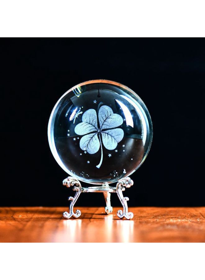 Birthday Gift Girls Solar System Girls Children 10 Years Old Pupils Practical Music Music Box Toy-Color:Clover 8cm + Silver Tripod - Image 1