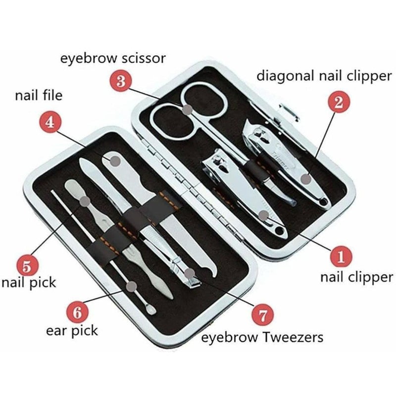 Generic ShaRu Enterprises 7in1 Manicure Kit with Case For Men and Women Pack of 1  - Image 2