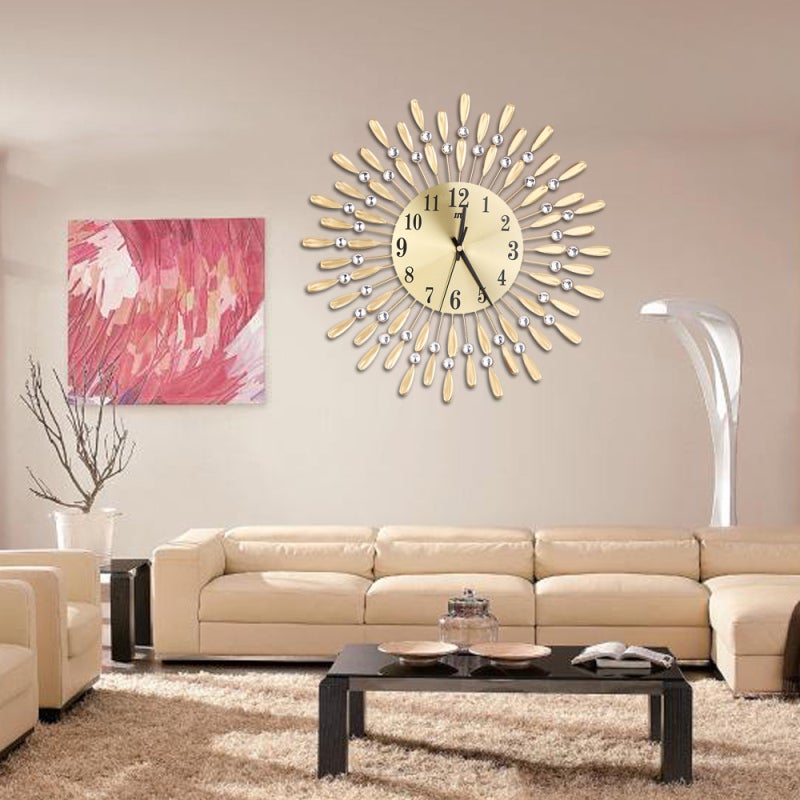 Silent Wall Clock: Gold Compact Size - Minimalist Design Modern Clock for Home Interiors & Wall Spaces - Image 5