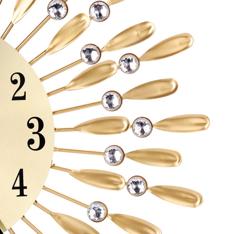 Silent Wall Clock: Gold Compact Size - Minimalist Design Modern Clock for Home Interiors & Wall Spaces - Image 2