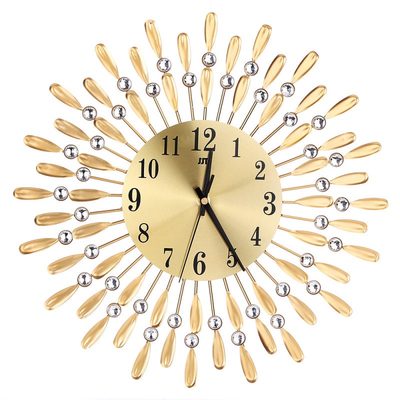 Silent Wall Clock: Gold Compact Size - Minimalist Design Modern Clock for Home Interiors & Wall Spaces - Image 1