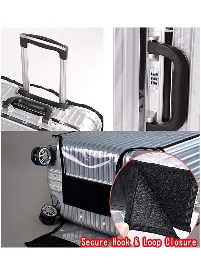 يا إلهي غطاء الأمتعة واقي من البلاستيك الشفاف من كلوريد البولي فينيل ، غطاء واقي مقاوم للغبار مقاوم للماء للحقائب بعجلات حقائب السفر (20 بوصة) - Image 5