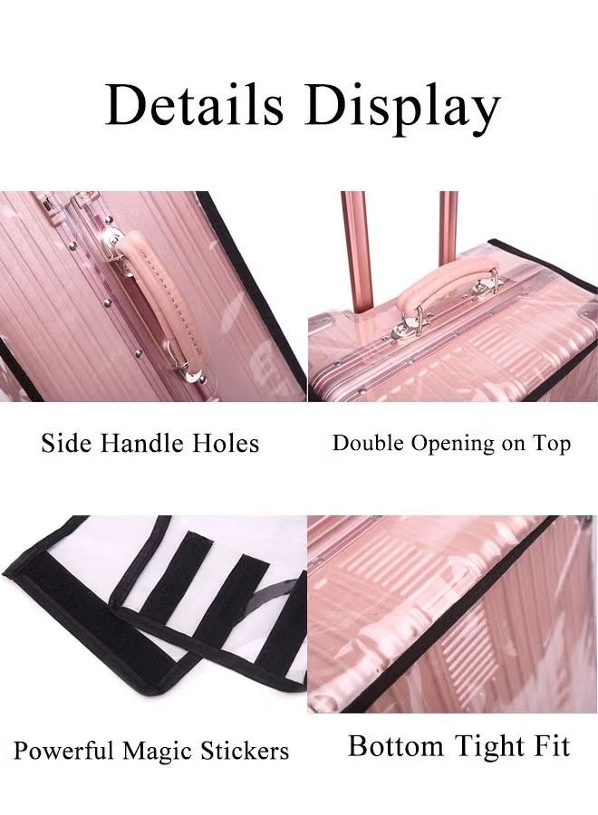 يا إلهي غطاء الأمتعة واقي من البلاستيك الشفاف من كلوريد البولي فينيل ، غطاء واقي مقاوم للغبار مقاوم للماء للحقائب بعجلات حقائب السفر (20 بوصة) - Image 4