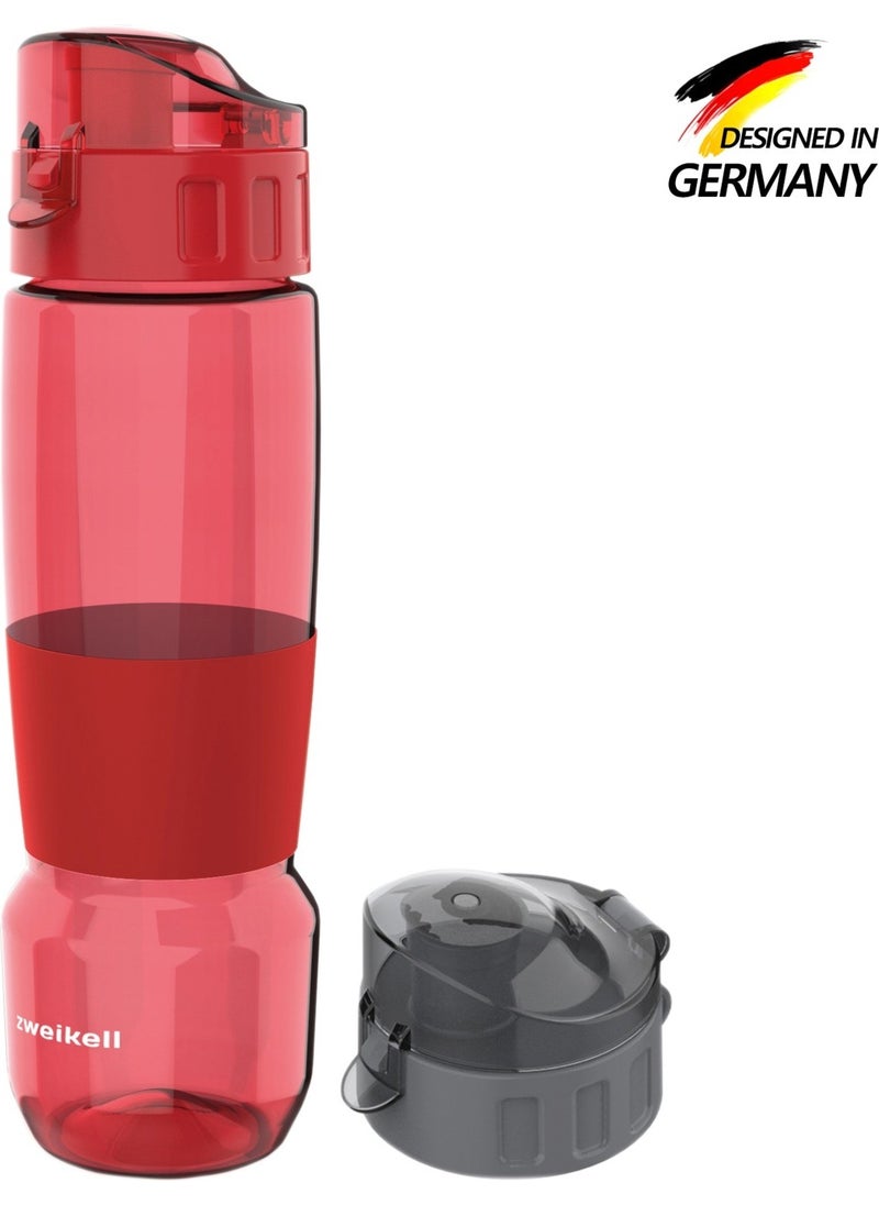 Zweikell - سويتش كامري مارون أحمر خالي من BPA 650 مل زجاجة شرب تريتان - Image 1