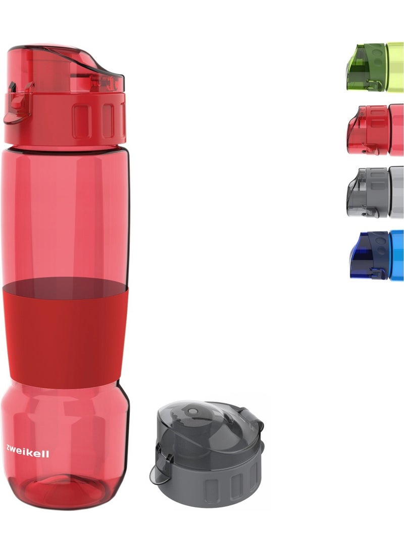 Zweikell - سويتش كامري مارون أحمر خالي من BPA 650 مل زجاجة شرب تريتان - Image 1