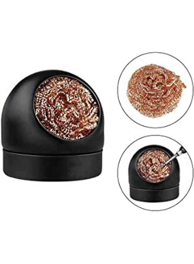 Soldering Iron Tip Cleaner Steel Cleaning Wire Ball Holder Kit  - Image 1