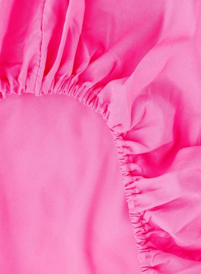Ghooss Bed Sheet Set Queen Size Super Soft Microfiber 1800 Deep Pocket Luxury Bedding Sheets Double Brushed Wrinkle, Stain, Fade Resistant(Hot Pink,Queen) - Image 3