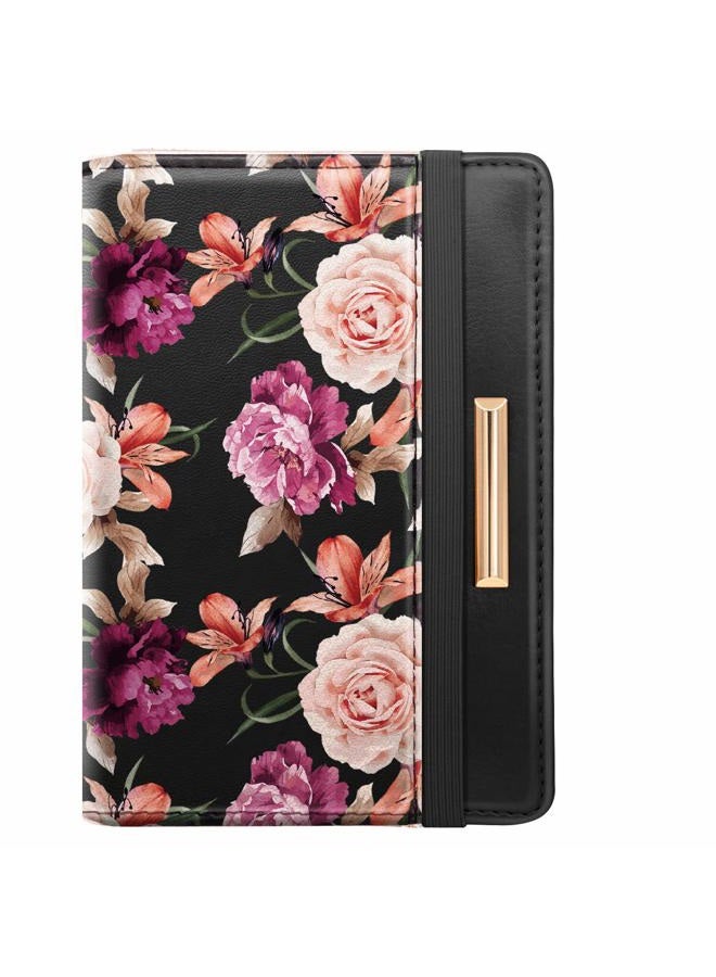 Coco Rossi Passport Holder Cover RFID Blocking Cute Slim Travel Passport Wallet for Women,Black, Black, Casual - Image 1