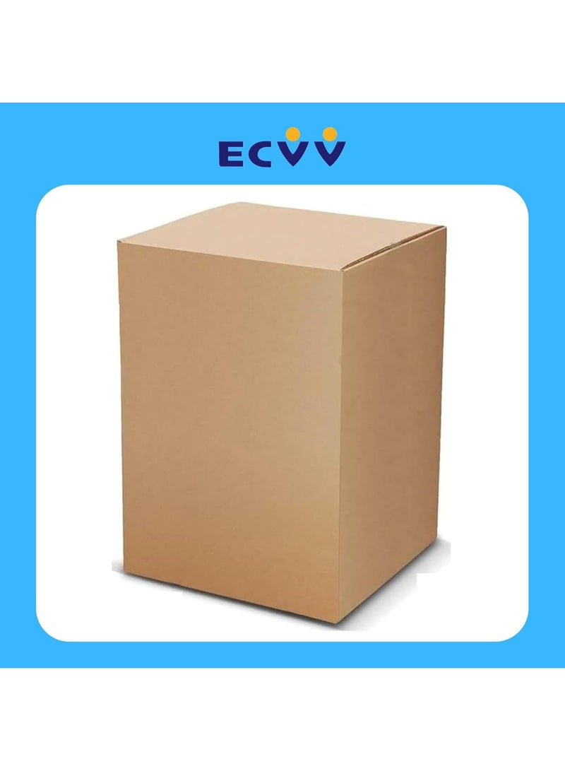 ECVV [2 Pack] Large Double Wall 100% Recyclable Corrugated Cardboard Moving Boxes with 32 KG Capacity, [45 x 45 x 70 cm] Carton Boxes for Packaging, Shipping and Storage, 5 ply [Color : Brown] - Image 4