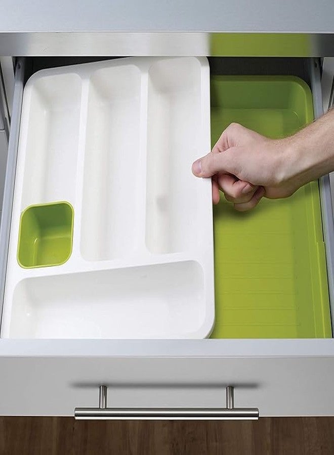 KIDINGTON Quirk Plastic Utensils Drawer Organizer Expandable Cutlery Tray, Multi-Coloured - Image 4