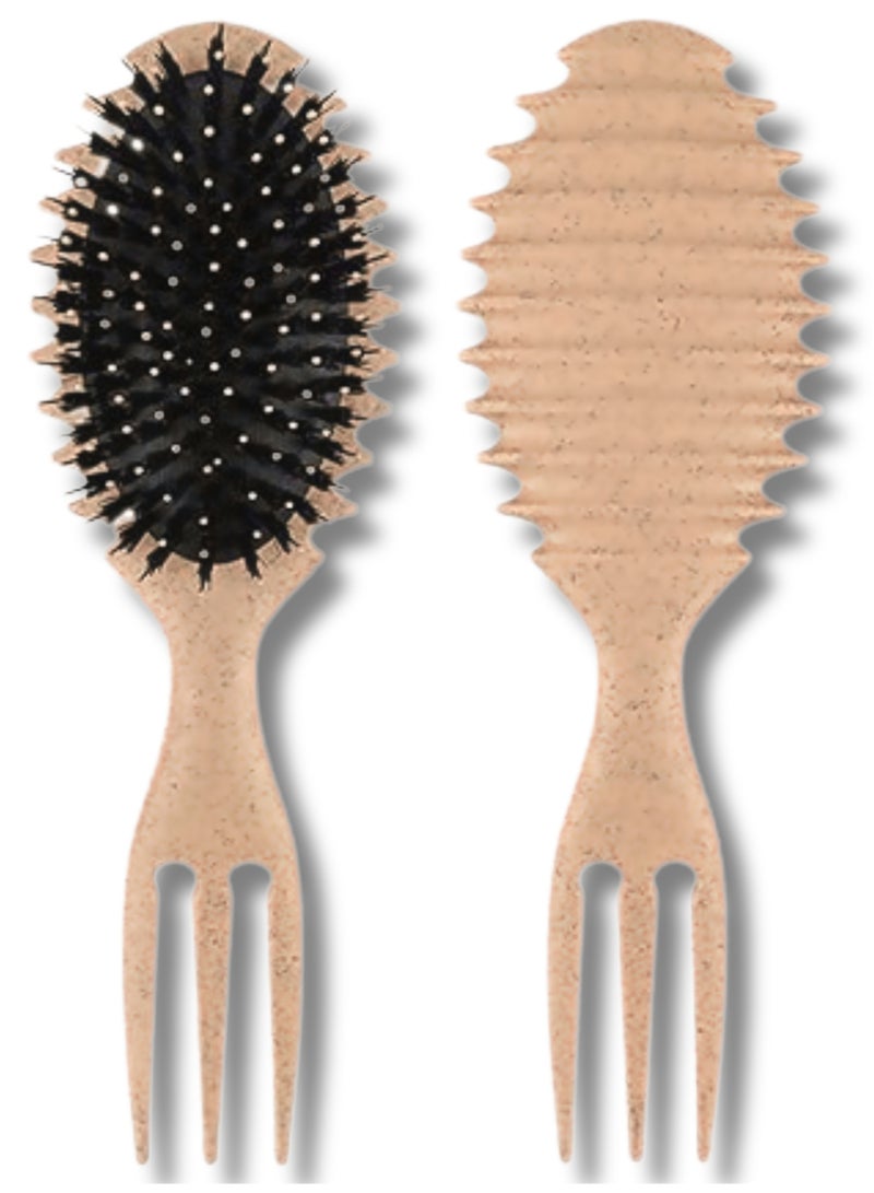 جولي فرشاة فك تشابك الشعر المجعد - لون بيج - Image 1