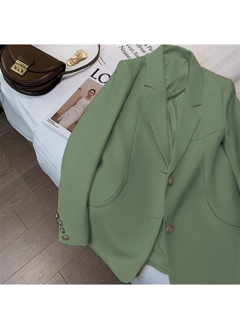 Generic 2024 Spring Autumn Fashionable Petite Blazer Women Orange  - Image 2