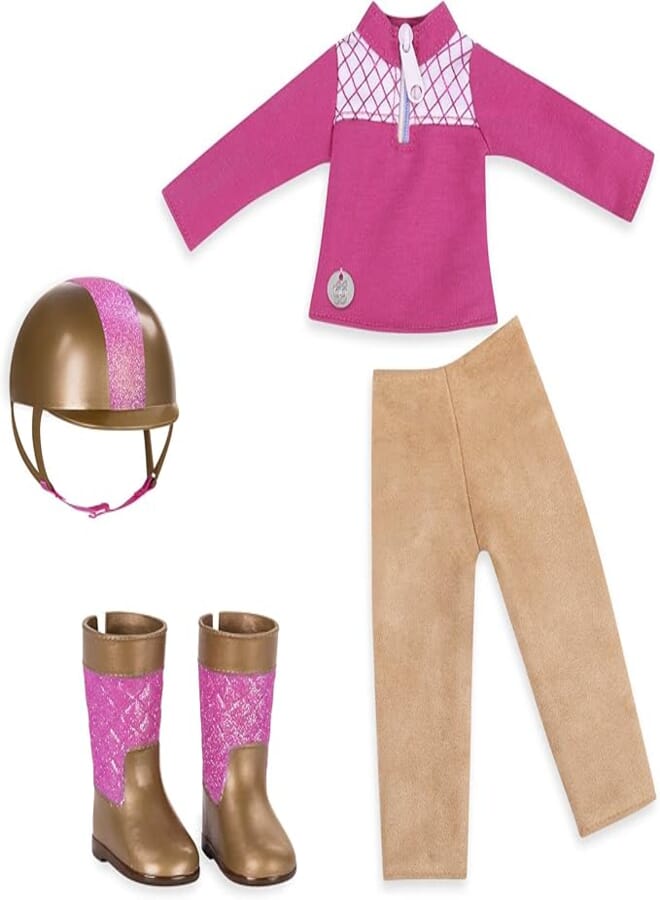 Glitter Girls by Battat - Ride & Shine Deluxe Equestrian Outfit - 14" Doll Clothes & Accessories For Girls Age 3 & Up - Childrens Toys