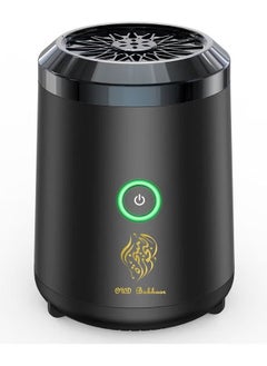GREEN LION USB Mini Type-C Power Rechargeable Incense Burner for Car and Home Black 9.8 x 6.7 x 7.4cm  - Image 1