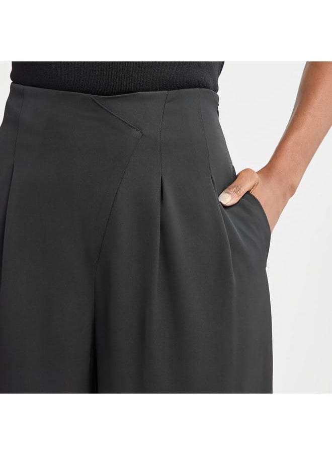 Splash FAV - Solid Wide Leg Pants with Pockets - Image 1