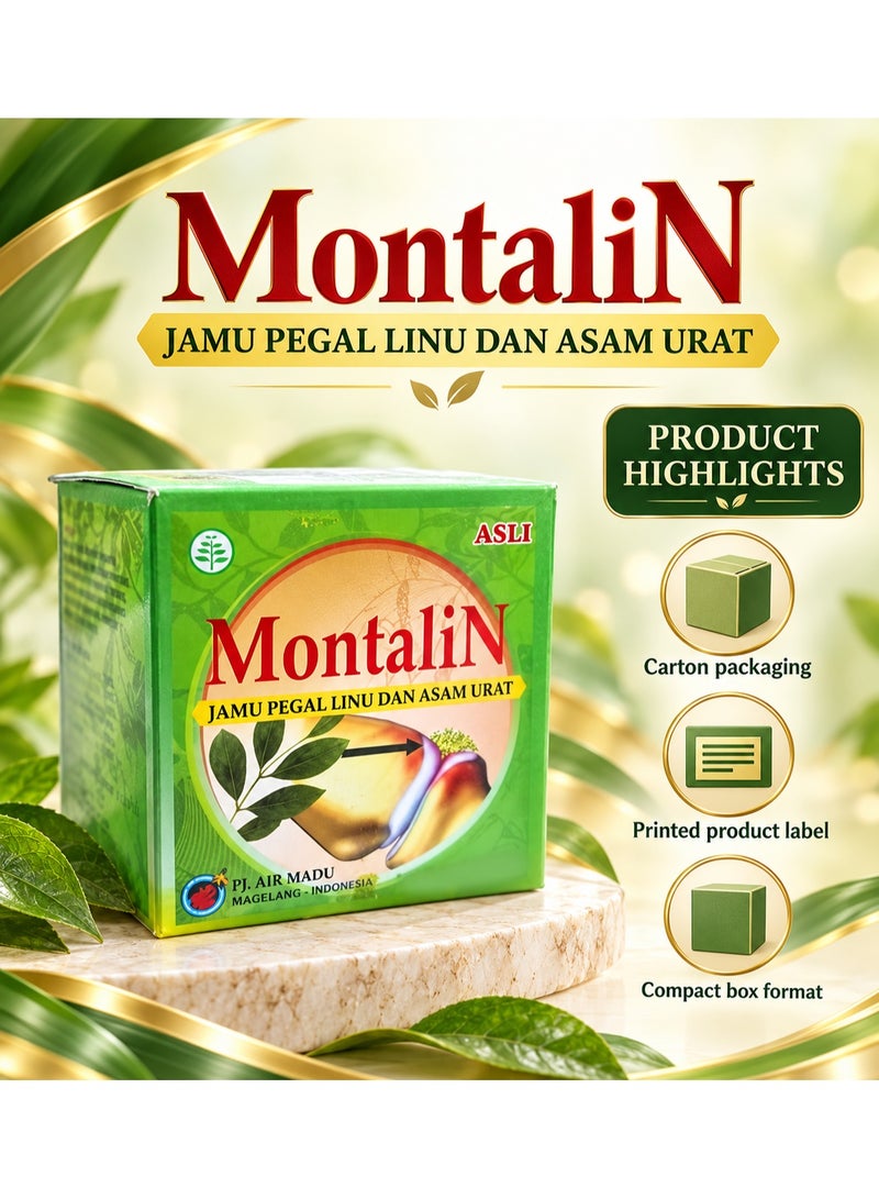 MontaliN منتج العناية الصحية بالأعشاب | صيغة جامو التقليدية | تحضير الأعشاب الإندونيسية | عبوة صندوقية - Image 3